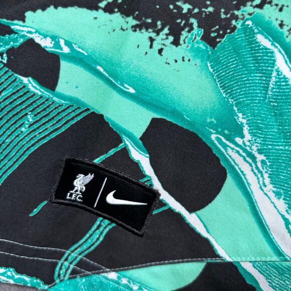 Nike Liverpool FC Dri-FIT UV Button Up Shirt Men’s XL Green Abstract Print - Picture 3 of 5